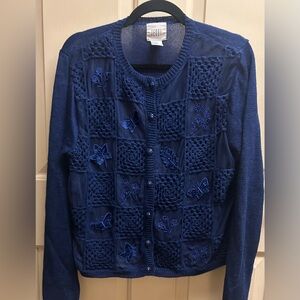 Teddi Deep Blue Knit Sweater